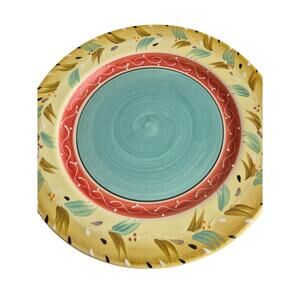 Vtg Rare Y2K Ole by Block Nancy Green Dinner Plate MCM 10.75 Raised